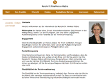 Tablet Screenshot of kanzlei-drhw.de